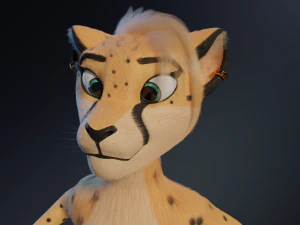Hera Anthro Cheetah 3D Model