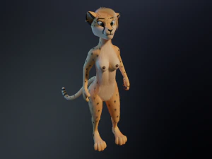 Hera Anthro Cheetah 3D Model