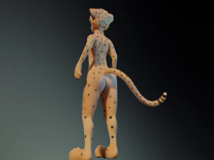 Hera Anthro Cheetah 3D Model