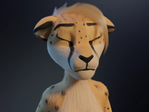 Hera Anthro Cheetah 3D Model