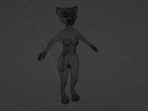 Hera Anthro Cheetah 3D Model