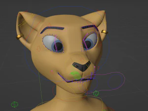 Hera Anthro Cheetah 3D Model