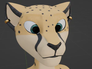 Hera Anthro Cheetah 3D Model
