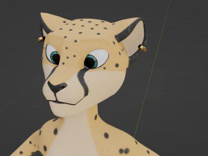 Hera Anthro Cheetah 3D Model