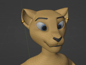 Hera Anthro Cheetah 3D Model