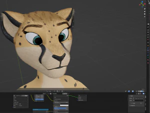 Hera Anthro Cheetah 3D Model