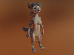 Natalie Anthro Wolf Modelo 3D