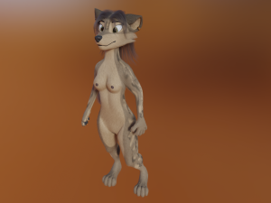 Natalie Anthro Wolf Modelo 3D