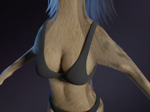 Natalie Anthro Wolf Modelo 3D