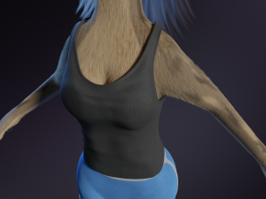 Natalie Anthro Wolf Modelo 3D