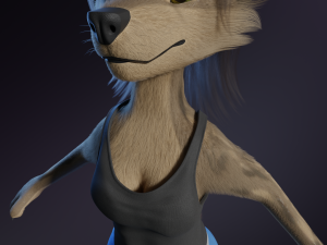 Natalie Anthro Wolf Modelo 3D