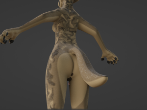 Natalie Anthro Wolf Modelo 3D
