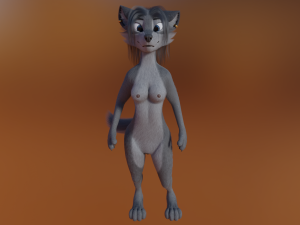 Claire Anthro Wolf Modelo 3D