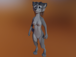 Claire Anthro Wolf Modelo 3D