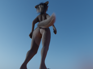 Claire Anthro Wolf Modelo 3D