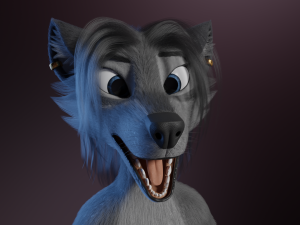 Claire Anthro Wolf Modelo 3D