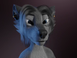Claire Anthro Lupo Modello 3D