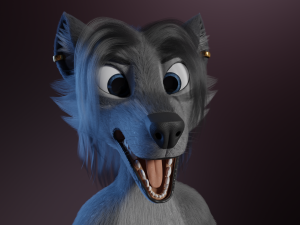 Claire Anthro Wolf Modelo 3D
