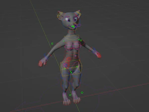 Claire Anthro Lupo Modello 3D