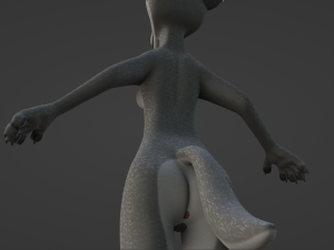 Claire Anthro Wolf Modelo 3D