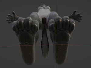 Claire Anthro Wolf Modelo 3D