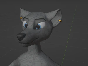 Claire Anthro Lupo Modello 3D