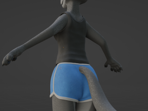 Claire Anthro Wolf Modelo 3D