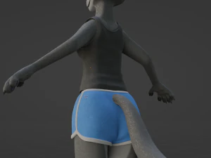 Claire Anthro Lupo Modello 3D