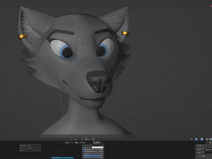 Claire Anthro Wolf Modelo 3D