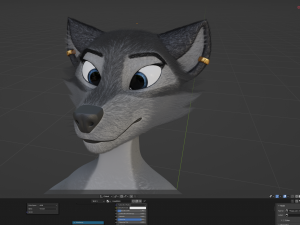 Claire Anthro Wolf Modelo 3D