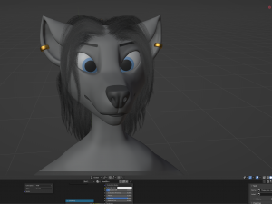 Claire Anthro Wolf Modelo 3D