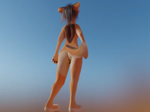 Maggie Anthro Dingo 3D Model