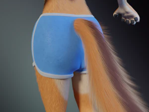 Maggie Anthro Dingo 3D Model