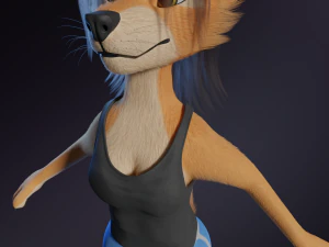 Maggie Anthro Dingo 3D Model