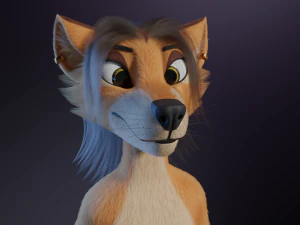 Maggie Anthro Dingo 3D Model