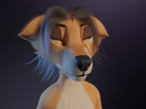 Maggie Anthro Dingo 3D Model