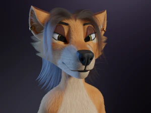 Maggie Anthro Dingo 3D Model