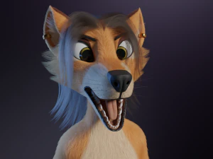 Maggie Anthro Dingo 3D Model