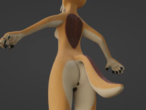 Maggie Anthro Dingo 3D Model