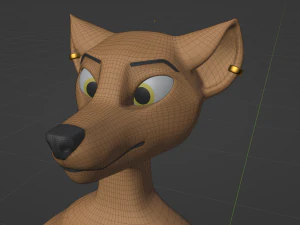 Maggie Anthro Dingo 3D Model