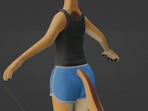Maggie Anthro Dingo 3D Model