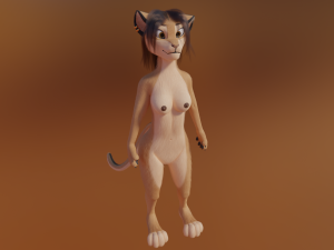 Nicole Anthro Lioness 3D Model