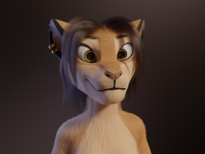 Nicole Anthro Lioness 3D Model