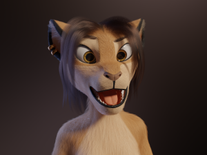 Nicole Anthro Lioness 3D Model