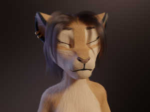 Nicole Anthro Lioness 3D Model