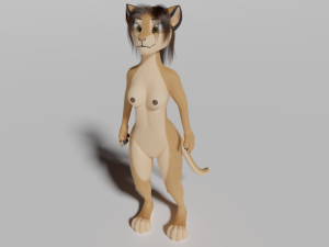 Nicole Anthro Lioness 3D Model