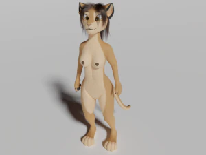 Nicole Anthro Lioness 3D Model