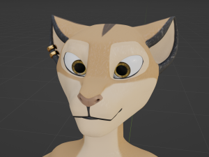 Nicole Anthro Lioness 3D Model
