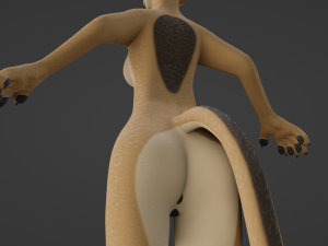 Nicole Anthro Lioness 3D Model