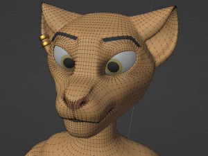 Nicole Anthro Lioness 3D Model